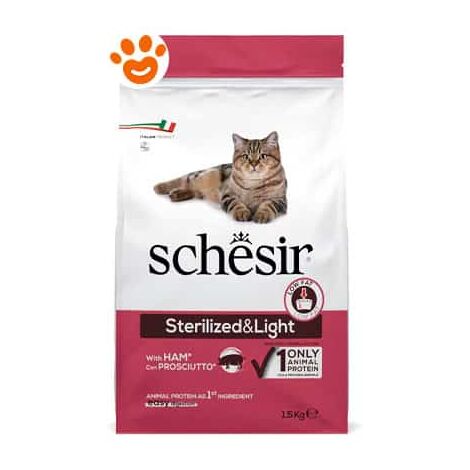 Schesir Cat Sterilized & Light Prosciutto - Schesir Cat Sterilized & Light Prosciutto - Sacco Da 1,5 Kg (1/5)