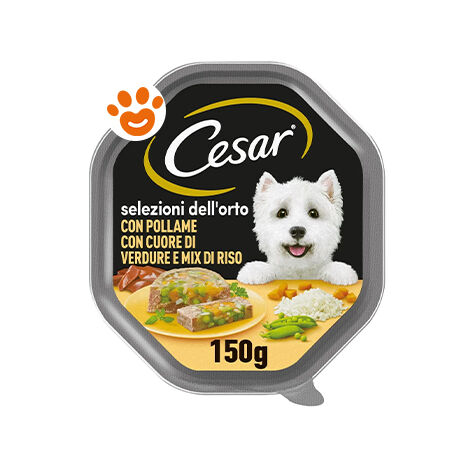 Cesar Cane Selezioni dell'Orto 150gr Pollame con Cuore di Verdure e Riso