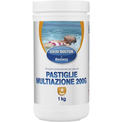 Bestway Cloro Pastiglie Combinate Multiazione 200 gr - Bestway Cloro Pastiglie Combinate Multiazione 200 gr - Confezione Da 1 Kg
