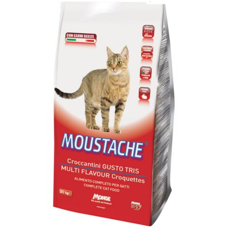 Monge Cat Moustache Gusto Tris  - Monge Cat Moustache Gusto Tris - Sacco Da 20 Kg