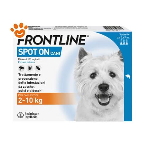 Frontline ANTIPARASSITARIO SPOT ON  per cani  2Ø·10 kg. (cf. 3 pipette)