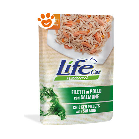 Life Cat Natural in Busta 70gr Pollo Salmone e Carote