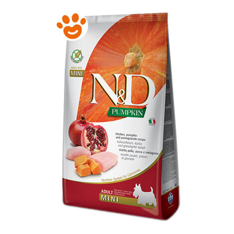 Farmina Dog N&D Pumpkin Adult Mini Pollo Zucca e Melograno - Farmina Dog N&D Pumpkin Adult Mini Pollo Zucca e Melograno - Sacco Da 800 Gr