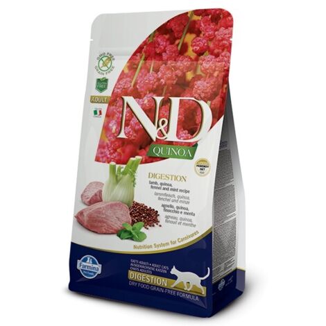 Farmina Cat N&ampD Quinoa Digestion Agnello  - Farmina Cat N&ampD Quinoa Digestion Agnello - Sacco Da 300 Gr