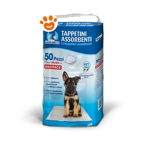 Elanco Dog Sano e Bello Tappetini Assorbenti (60x60cm) - Elanco Dog Sano e Bello Tappetini Assorbenti (60x60cm) - Confezione Da 50 Tappetini