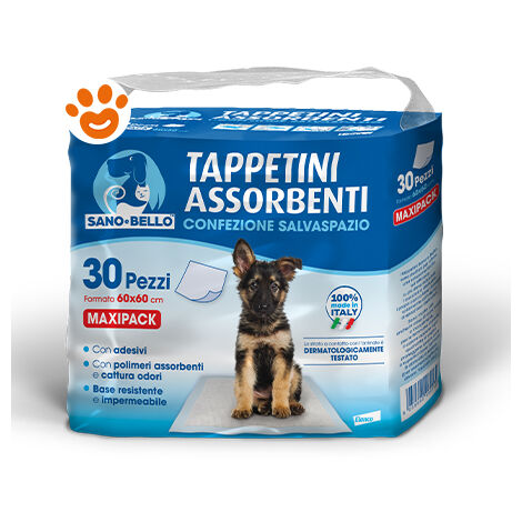 Elanco Dog Sano e Bello Tappetini Assorbenti (60x60cm) - Elanco Dog Sano e Bello Tappetini Assorbenti (60x60cm) - Confezione Da 30 Tappetini