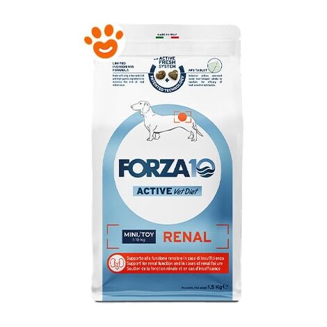 Forza10 Dog Renal Mini Adult Pesce  - Forza10 Dog Renal Mini Adult Pesce - Sacco Da 1,5 Kg