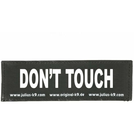 Etichette per imbracatura Julius K9 DON'T TOUCH S Bianco Nero (2 Unità)
