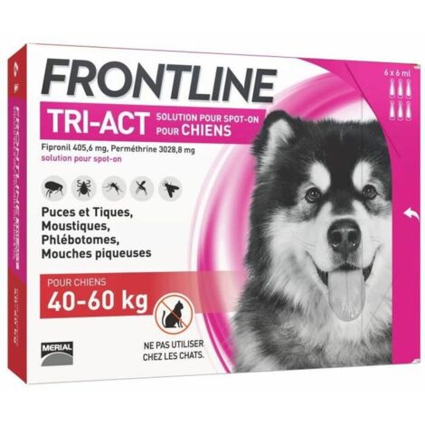 Frontline Tri-Act Cani 40-60 kg - Frontline Tri-Act Cani 40-60 kg - Confezione Da 3 Pipette, Any