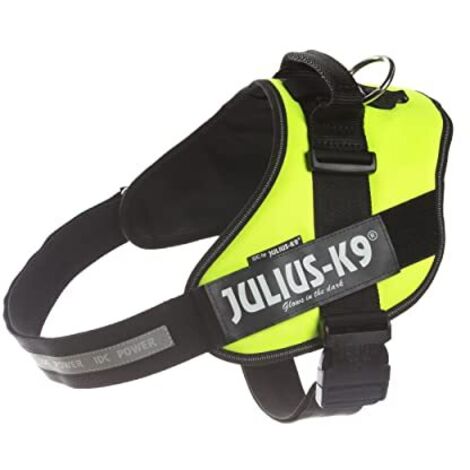Pettorina IDC Julius K9 Powerharness Con Fantasia (ITA)  - Pettorina IDC Julius K9 Powerharness Con Fantasia (ITA) - Giallo Fluo, XXL / Taglia 3 (82-115cm)