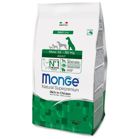 Monge Natural Cane Tagliagrande, Crocchette - Adult, Pollo 3kg