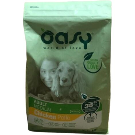 Oasy Dog Lifestage Adult Medium Pollo - Oasy Dog Lifestage Adult Medium Pollo - Sacco Da 3 Kg (1/2)