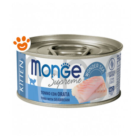 Monge Supreme Cat Kitten Tonno con Orata  - Monge Supreme Cat Kitten Tonno con Orata - Lattina Da 80 Gr