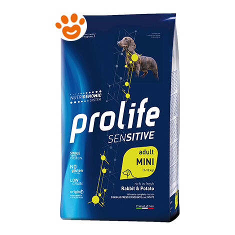 Prolife Dog Sensitive Adult Mini Coniglio e Patate  - Prolife Dog Sensitive Adult Mini Coniglio e Patate - Sacco Da 600 Gr