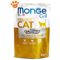 Monge Grill Cat Adult Sterilised Galletto - Monge Grill Cat Adult Sterilised Galletto - Bustina Da 85 Gr