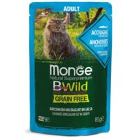Monge Cat Bwild Grain Free Adult Bocconcini Acciughe - Monge Cat Bwild Grain Free Adult Bocconcini Acciughe - Bustina Da 85 Gr