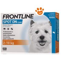 Frontline Spot On 2-10 Kg - Antiparassitario per Cani Piccoli - Frontline Spot On 2-10 Kg - Antiparassitario per Cani Piccoli - Confezione Da 4 Pipette