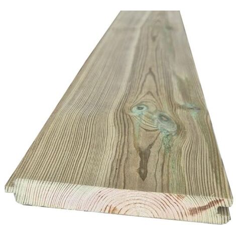 Perlina in legno di pino impregnato da 300 cm, larghezza 15 cm, spessore 2 cm