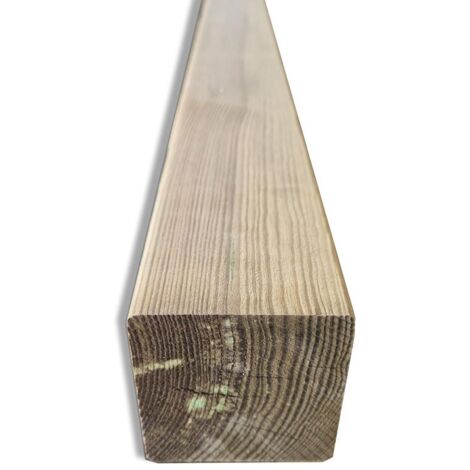 Trave Quadrata in Legno di pino impregnata 7x7 cm, lunghezza 100 cm