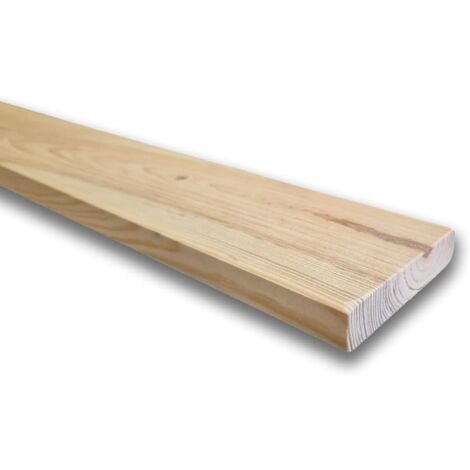 Listello in legno di pino piallato e smussato da 9x2 cm x 2,4 metri,