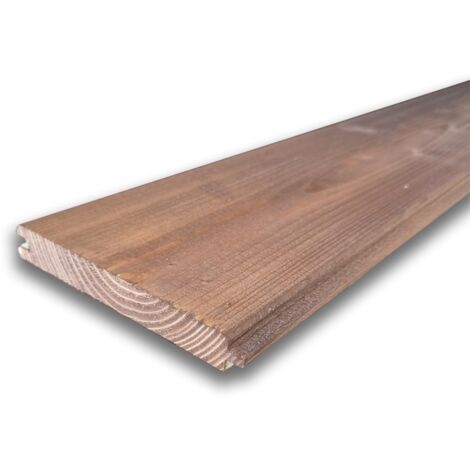 Perlina in Legno di Abete Marrone, Sezione 15x2 cm, Lunghezza 300 cm