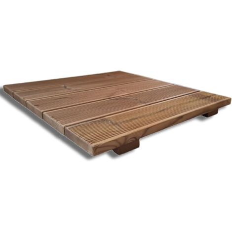 Pedana antiscivolo per doccia 60x50 cm in legno Thermo-Wood