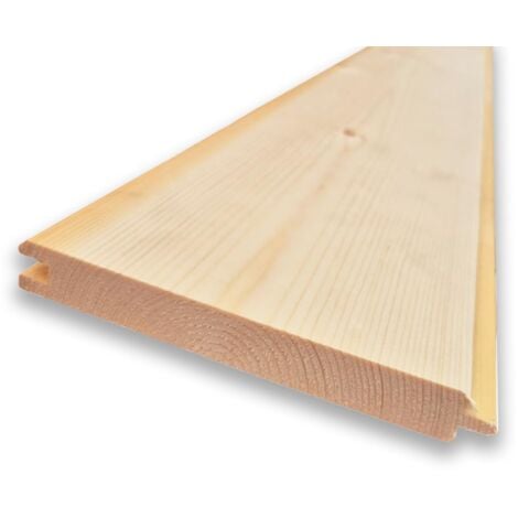 Perlina Doghe ad incastro in legno di abete da 100x15x2 cm, utile 13,5 cm
