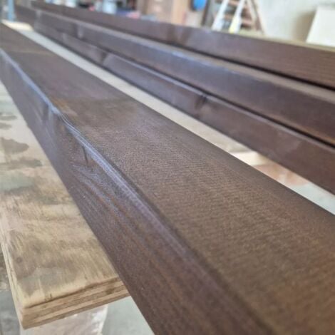 Set 6 Listelli Decorativi per Pareti, Soffitto, Divisori, da 45x90x300 cm, Teak