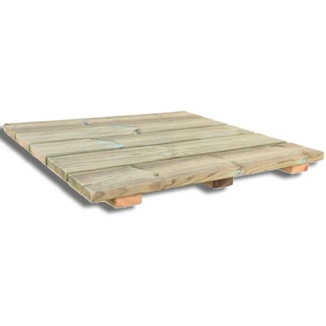 Pedana doccia antiscivolo 78x78 cm, in legno impregnato di pino