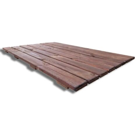 Pedana doccia antiscivolo in legno 118x78 cm, in legno di pino TEAK