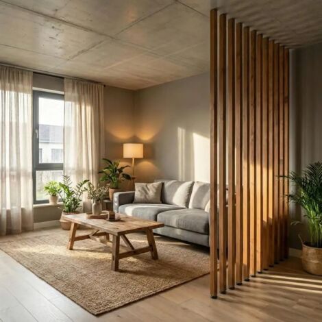 Set 6 Listelli Decorativi in Legno Termotrattato Thermo-Wood 45x60 mm