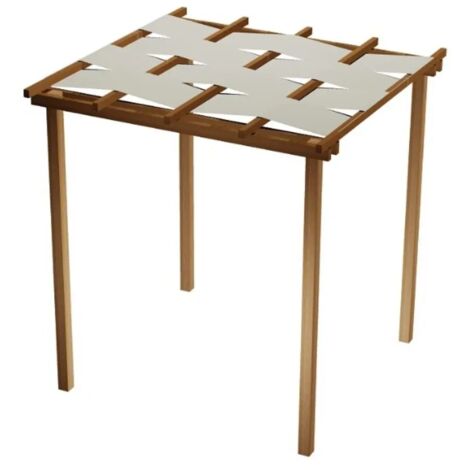 Pergola in Legno da Giardino SLIM 240X240 cm, con Copertura a Teli Onda in PVC