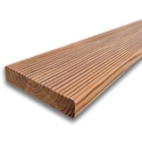 Pavimento in legno termotrattato da esterno 300 cm, sezione 11,7x2,5 cm