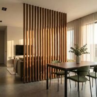 Set 6 Listelli Decorativi in Legno Termotrattato Thermo-Wood 45x90 mm