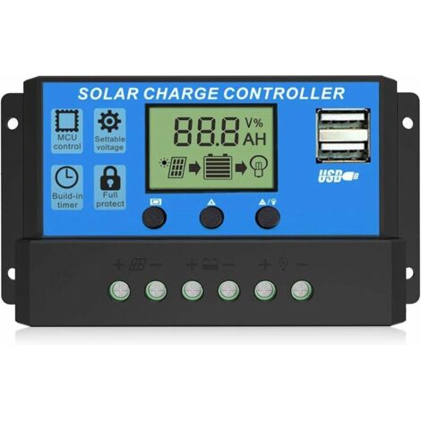 MPPT Solarladeregler 12V/24V – Mit LCD Display, USB & Wasserschutz Für Solaranlagen