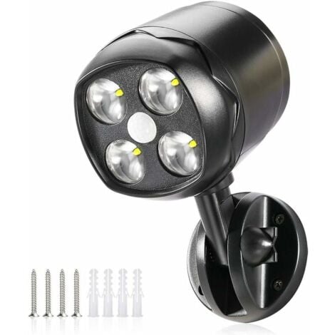 Außenlampe mit Bewegungsmelder, 600 lm, batteriebetrieben