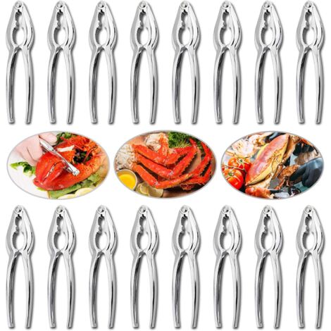 Krabbenknacker-Set – 2 Knacker, 8 Schaler & 8 Gabeln, Für Hummer & Meeresfrüchte