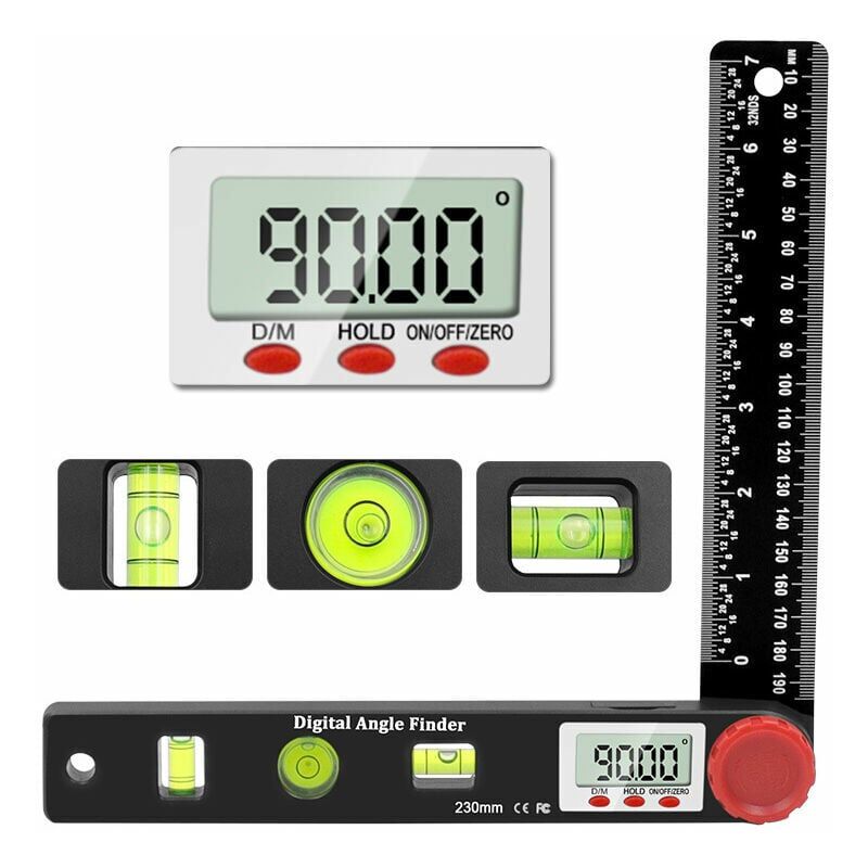 Goniometro Digitale 2-in-1 - Misuratore Angolo 0-360° Con Display - Foto 4
