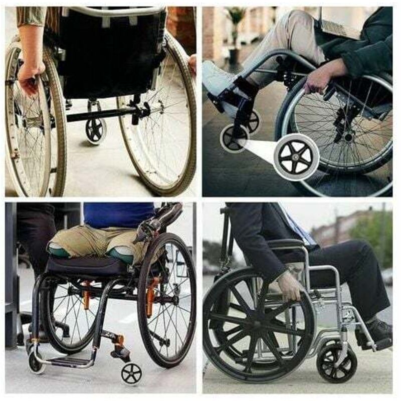 QMZDXH Ruote Anteriori Per Sedie A Rotelle Da 8/7/6 Pollici, Ruote In Gomma Antiscivolo, Carico