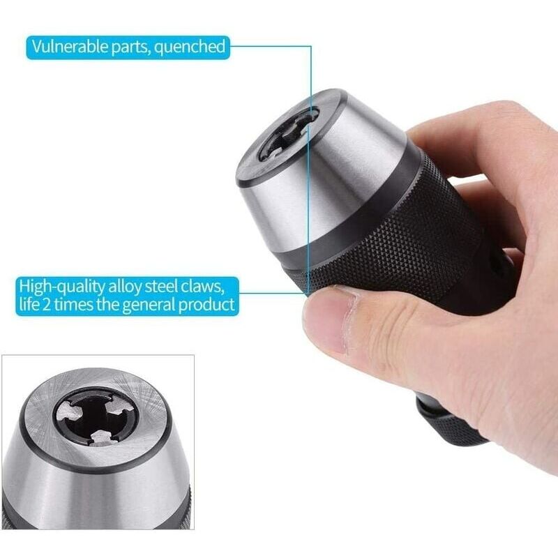 Mandrino KRINO Con Chiave - Attacco 3/8X24 UNF | Capacità 1.5-13mm - Foto 10