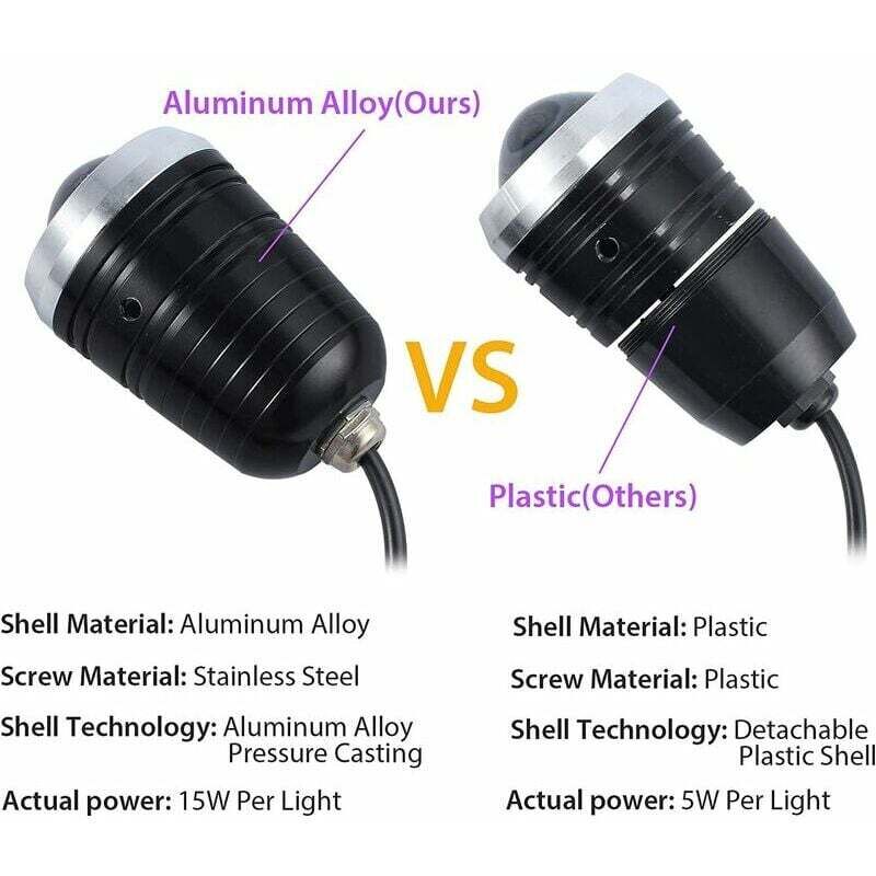 Kit Luci LED Aggiuntive Per Moto - 2 Proiettori Rotondi 60W, Gialli/bianchi, 12V/24V Con Staffe E Cablaggio