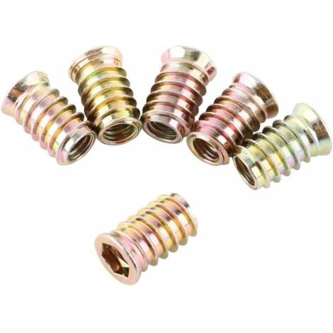 Confezione da 30 dadi esagonali in lega di zinco M6, assortimento di dadi con inserti in lega di zinco (M6X15mm)