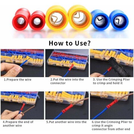 100 Connettori Vanga Donna Terminale A Crimpatura 2,8 Mm Con