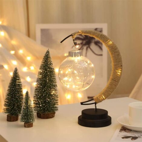 Lampada Da Tavolo Creativa A Forma Di Luna In Acrilico Con Base Metallica – Luce Notturna LED A USB, Regalo Perfetto Per Cameretta E Decorazione Romantica (10x18 Cm, Oro)