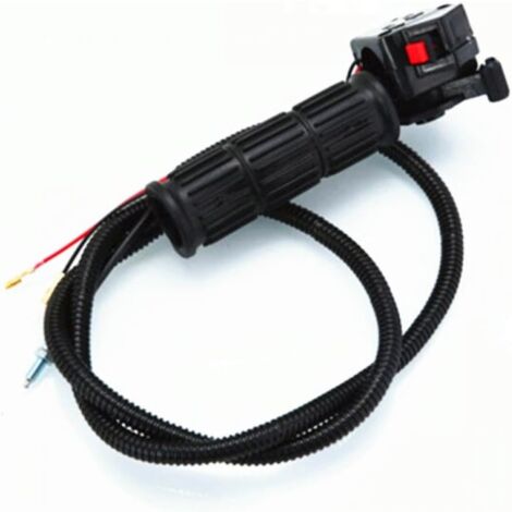 Manopola Acceleratore A Mezza Rotazione Per Bici Elettrica – Gomma, Adatta Manubri 22,2 Mm, 12V-72V, Impermeabile, Con Connettore
