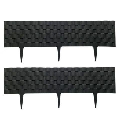 Bordura Giardino Effetto Rattan RPM - Recinzione Prato 120x20 Marrone