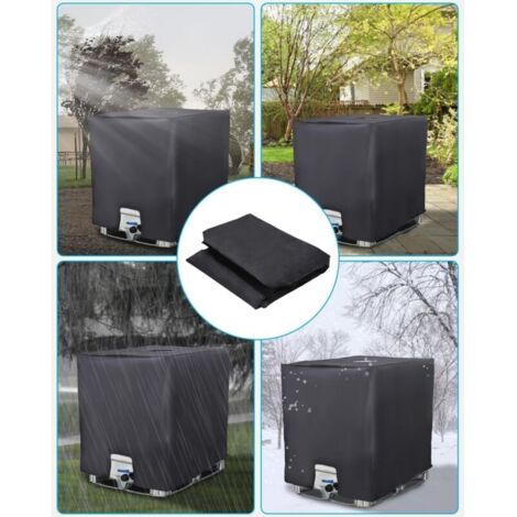 Copertura IBC Per Serbatoio 1000 Litri (275 Galloni) – Impermeabile E Anti-UV In Poliestere 210D (Argento)