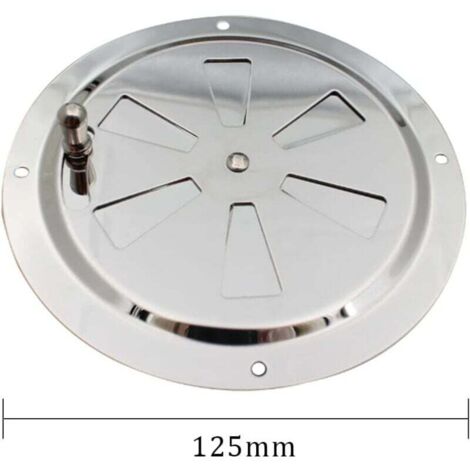 Griglia Di Ventilazione In Acciaio Inox Con Flusso D’Aria Regolabile E Protezione Antifoglie – Compatibile Con Tubi Da 100/125 Mm, Argento