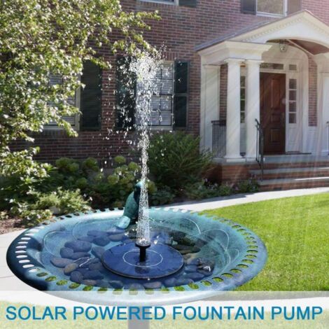 Pompa Per Fontana Solare Con Batteria Pompa Per Stagno Solare Con Batteria - Fontana Ecosostenibile Per Giardino (Fino A 500L/h) Pompa Stagno Solare Batteria - Foto 2