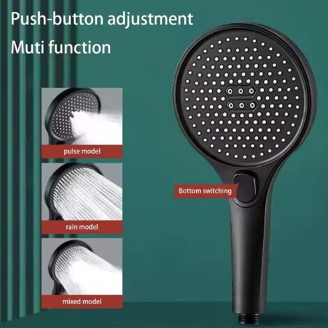 Soffione Doccia A Mano Alta Pressione Con Filtro A Mineral Balls, 3 Modalità E Interruttore On/Off